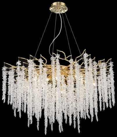 Подвесная люстра каскадная Wertmark Daciana WE185.15.303 (220V, хрусталь, на тросе)