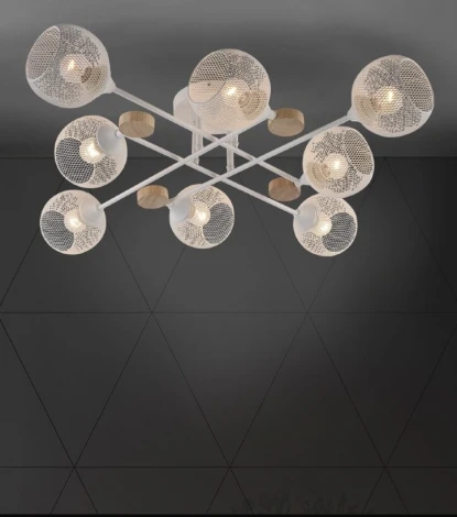 Потолочная люстра на штанге Seven Fires Bazill SF3384/8C-WT-WD