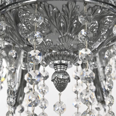 Подвесная люстра Bohemia AL7901 AL79101/10/250 B Ni (220V, подвески, на цепи, подсвечник, свеча)