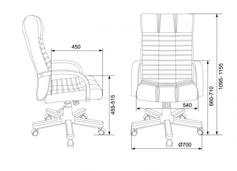 Кресло руководителя Бюрократ KB-10WALNUT черный кожа крестовина металл/дерево