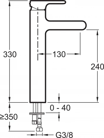Смеситель Jacob Delafon Singulier E10861-CP для раковины