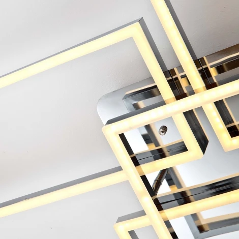 Потолочная люстра светодиодная на штанге с пультом с гибким неоном с регулировкой цветовой температуры и яркости LED4U LED4U L11004-5 CR