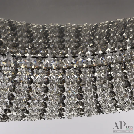 Потолочная люстра светодиодная APL LED Sicilia SH610.2.80.R.Ni.4000.Clear.731 (220V, хрусталь, круглые)