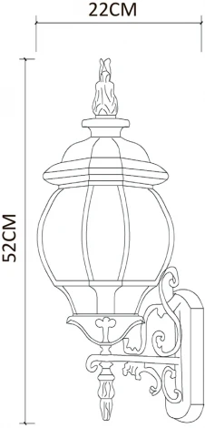 Настенный фонарь уличный Arte Lamp Atlanta A1041AL-1BG