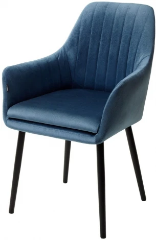 Стул Роден Blitz 19 Пепельно-синий, велюр/ черный каркас