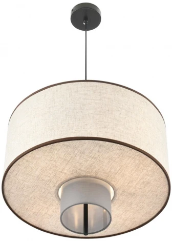 Подвесной светильник Lumion Sorento 8282/4 черный/бежевый/коричневый, металл/текстиль/стекло Е14 4*40W 220V (на проводе, круглые)
