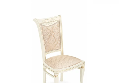 Обеденный стул Woodville Mariano линур блекл комби / слоновая кость