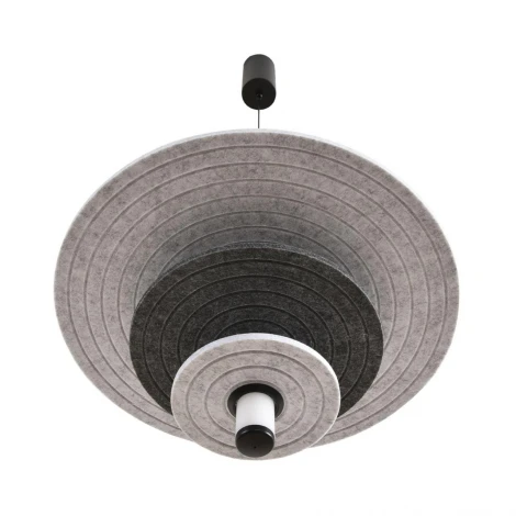 Подвесной светильник светодиодный Lumion Felta 8295/14AL черный/светло-серый/темно-серый, металл/фетр/акрил LED 14W 3000K 220V (на проводе, круглые)