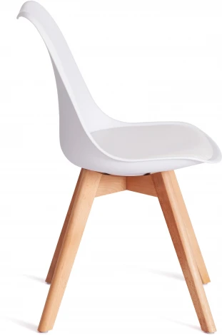 Стул TULIP (mod. 73-1) / 2 шт. в упаковке Tetchair (Дерево,Пластик,Экокожа/Белый) арт.24363