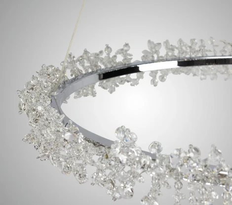 Подвесной светильник светодиодный AM Group AM455 L600 CH (220V, на проводе, кольцо)