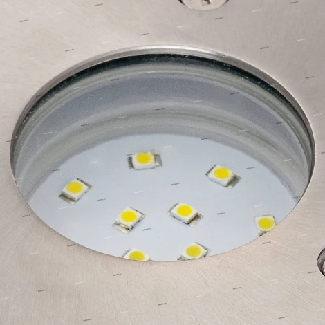 Светильник тротуарный светодиодный Horoz Safir, 1 лампа, белый с никелем и прозрачным