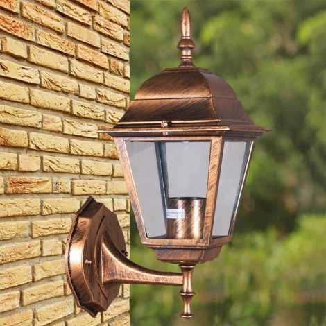 Настенный фонарь уличный Reluce 08242-0.2-001W BKG (220V, фонарь, IP44)