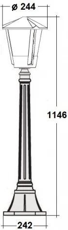 Наземный фонарь Oasis Light SEUL 11257S Bl (220V, IP54)