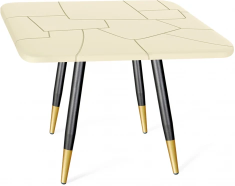Стол SHT-TU14/TТ 83/83 бежевый/чёрный муар/золото Sheffilton SHT-TU14 5071775702