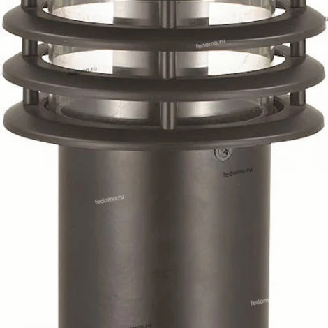 Столб уличный Horoz Palmiye, 1 плафон, черный с прозрачным