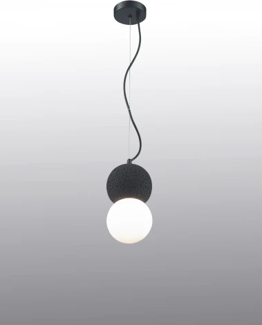 Подвесной светильник iLamp Foxtrot 10694P/1-D100 BK-WH (220V, на тросе, шарики)