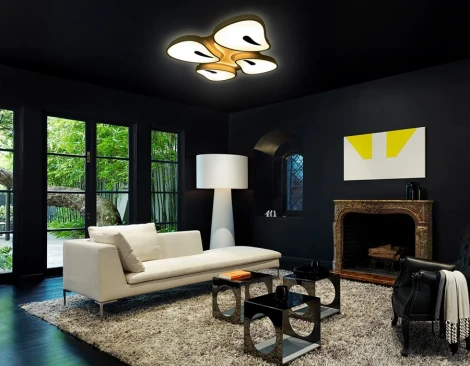 Потолочная люстра Ambrella Orbital Granule FG2084 WH 128W+24W D770*770