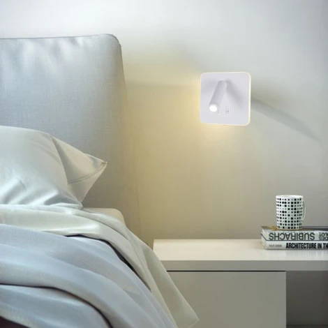 Спот с выключателем светодиодный для чтения Reluce 86202-9.2-001KT LED12W WT (220V)