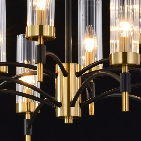 Потолочная люстра на штанге ILLUMICO IL5177-6+6PLS-29 BRASS TUBO (220V)