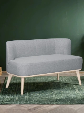 Диван Жирон ткань серый, каркас лак Mebelik 009295