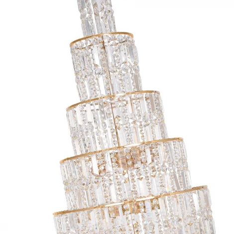 Подвесная люстра каскадная Arti Lampadari Valencia E 1.10.50.501 G (220V, хрусталь)