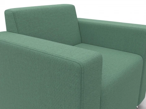 Кресло Лига-093 ВН (ДСП,Брус,Фанера,Рогожка/Зеленый) Лига Диванов 134971