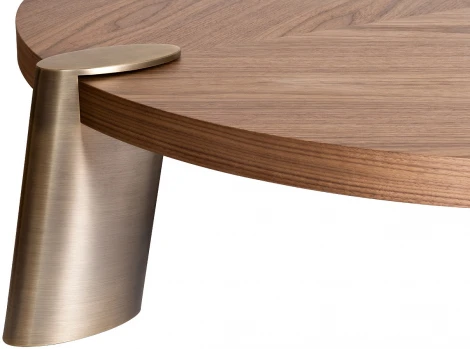 Журнальный стол Garda Decor 58DB-CT17191LT (Бронзовый/Орех)