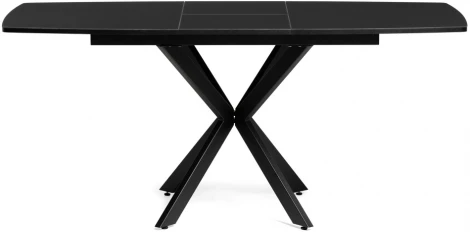 Стеклянный стол Woodville Палу 130(170)х80х76 черный 528469