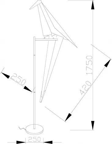 Торшер Moderli Birds V3074-1FL (LED, 220V, птички)