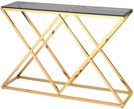 Консоль Stool Group ИНСИГНИЯ 115*30 золото стекло smoke УТ000001500