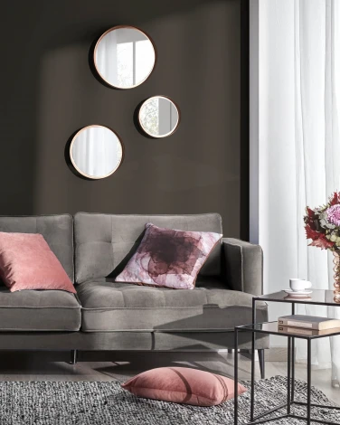 Настенное зеркало La Forma (ex Julia Grup) Wilton (Черный,Золотой/ Металл,Медь,Стекло,Сталь)