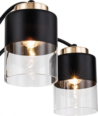 Потолочная люстра на штанге Escada Riche 2121/5P E27*40W Black/Gold (220V)