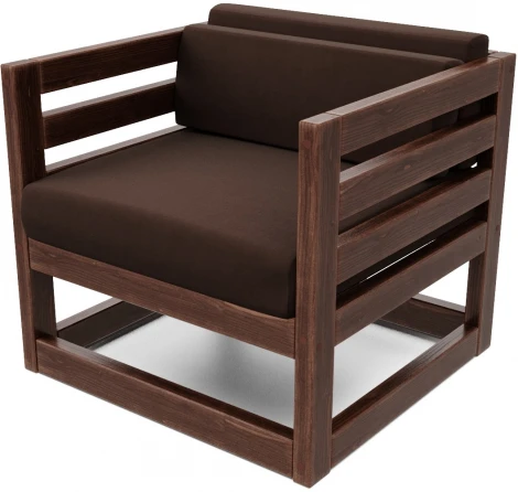 Кресло Arsko Магнус орех велюр коричневый