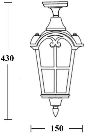 Потолочный светильник уличный Oasis Light PORTO 86105A Bl