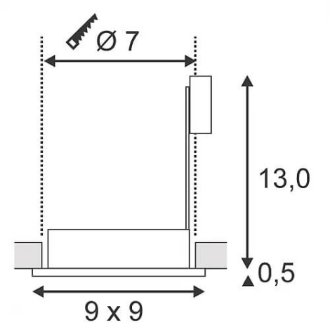 Встраиваемый точечный светильник Slv Dolix 1001171