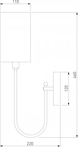 Бра Eurosvet Abbey 60164/1 никель (220V)