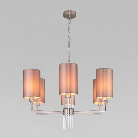 Умная подвесная люстра Eurosvet Soffio 60134/6 никель (220V, на цепи)