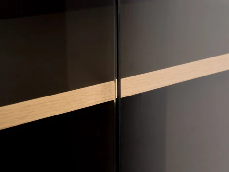 Шкаф-витрина Like двухдверная ОГОГО (арт.344434), (ЛДСП/Коричневый)