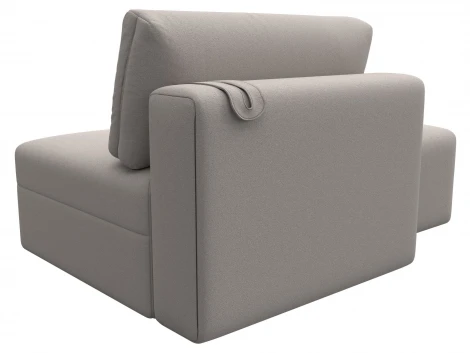 Модули диван и пуф Лига-060 НПБ (ЛДСП,Брус,Фанера,Замша/Бежевый) Лига Диванов 129601