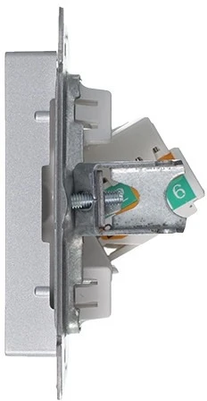 Розетка встраиваемая Ethernet RJ-45 (алюминий) Systeme Electric AtlasDesign ATN000383