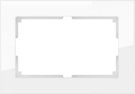 Рамка для двойной розетки Favorit (белый,стекло) Werkel W0081101 (a051191)