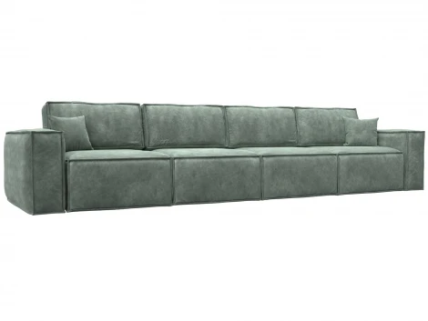 Диван прямой Лига-081 НПБ МегаЛонг (ДСП/Пластик/Велюр/Зеленый) Лига Диванов 130296