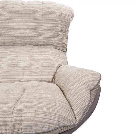 Кресло HUG серый в полоску, экокожа, шенилл Bradex Home FR 1068