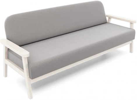 Диван Arsko прямой Флори Б беленый дуб велюр серый