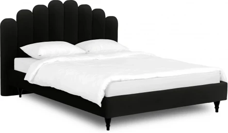 Кровать Queen II Sharlotta L 1600 ОГОГО (арт.577170), (Ткань/Черный)