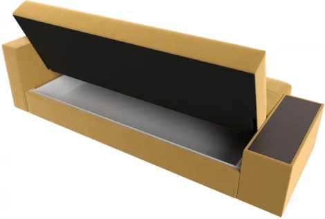 Диван-книжка Лига-020 стол справа (Желтый,Коричневый/Микровельвет) Лига Диванов арт.118495