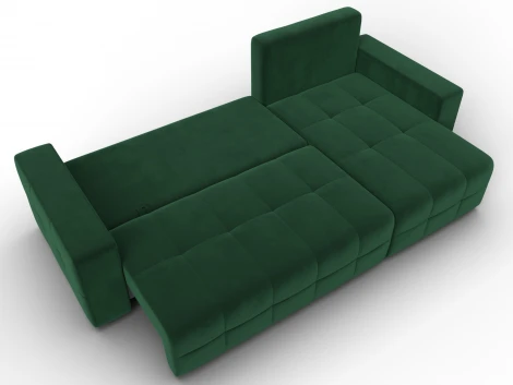 Диван угловой Лига-122 угол универсальный (ДСП,Брус,Велюр/Зеленый) Лига Диванов 137604