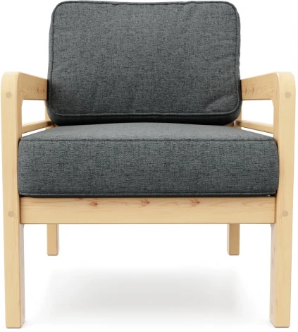 Кресло Arsko Бергер сосна рогожка черная