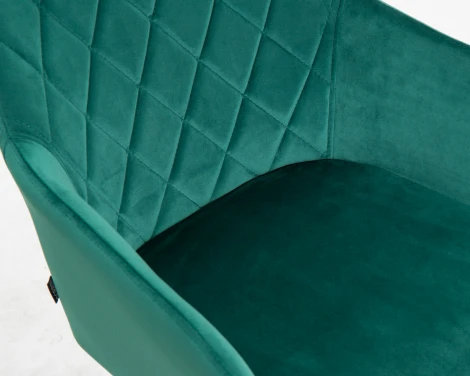 Стул обеденный ROBERT (черные матовые ножки, велюр V108-64 Зелёный)