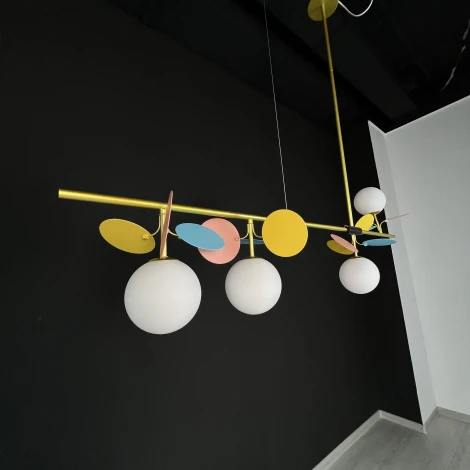 Подвесной светильник на штанге Matisse Long Multicolor ImperiumLoft Matisse-Long01 (203516-23) (220V, на тросе, шар)